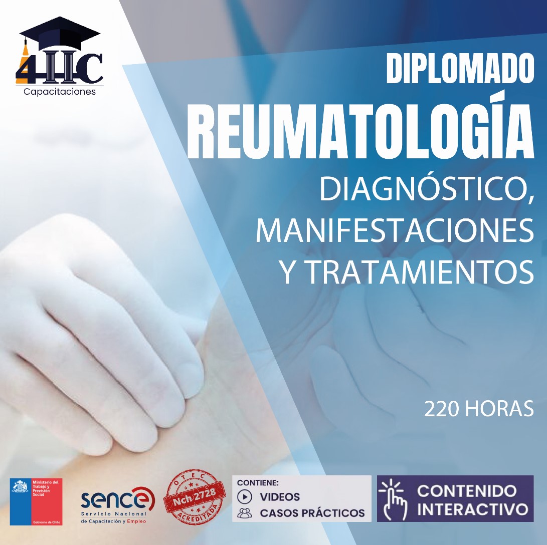 Diplomado Reumatología Diagnóstico, Manifestaciones y Tratamientos 220 hrs